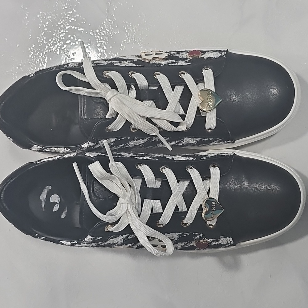 Karl Lagerfeld Black and White Patterned Sneakers